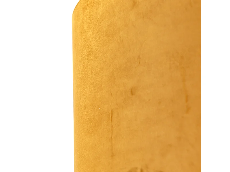 Abat-jour en velours jaune 50/50/25 avec intérieur doré