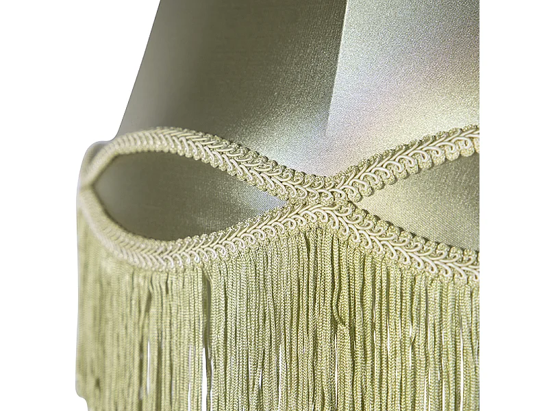 Abat-jour en soie vert 45 cm - Granny