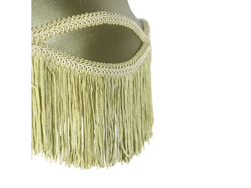Abat-jour en soie vert 45 cm - Granny