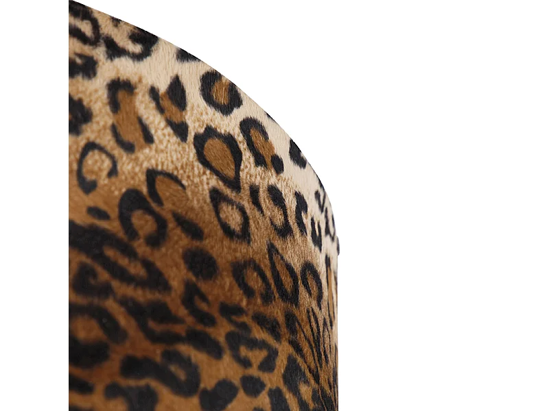 Abat-jour en velours motif léopard 50/50/25 or à l'intérieur