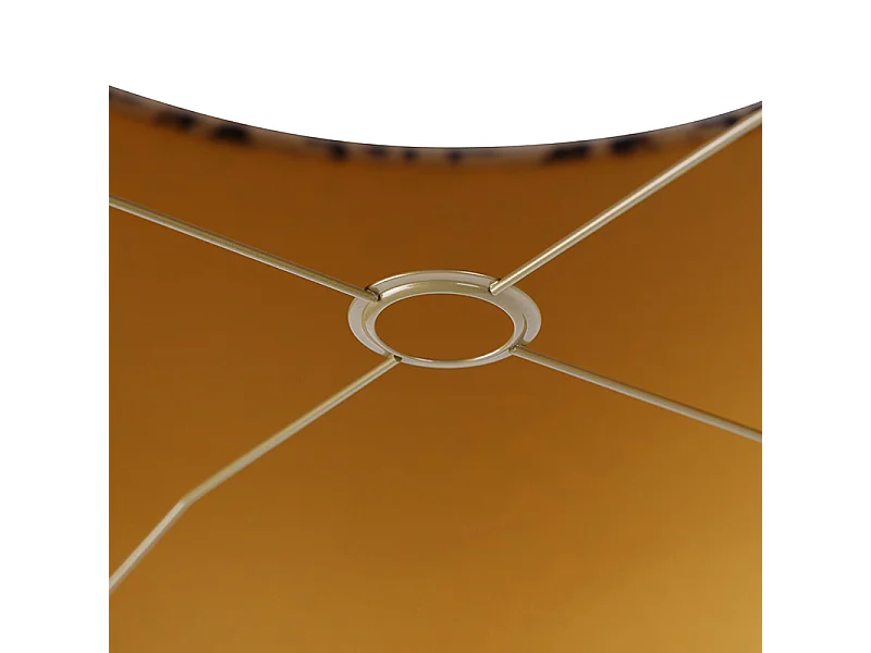 Abat-jour en velours motif léopard 50/50/25 or à l'intérieur