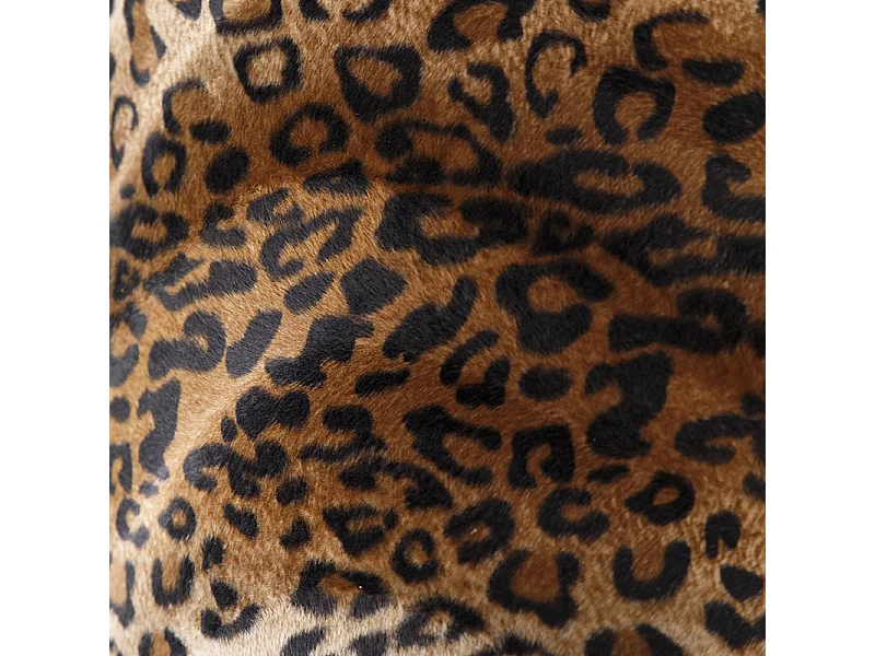 Abat-jour en velours motif léopard 50/50/25 or à l'intérieur