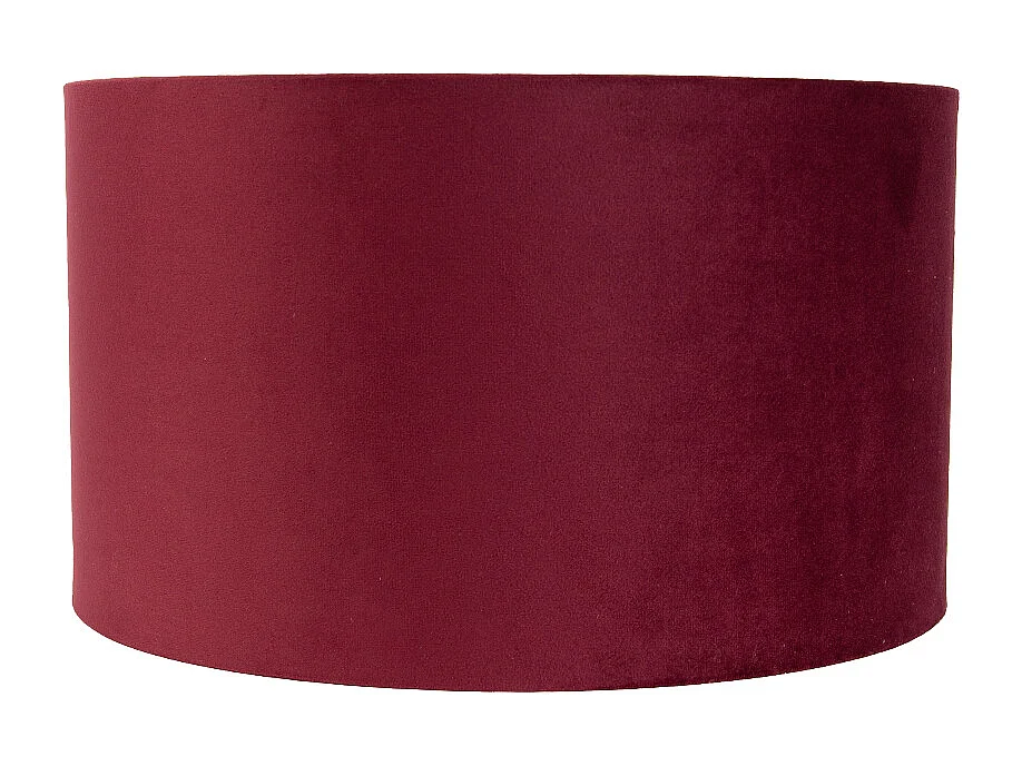 Abat-jour en velours rouge 35/35/20 avec intérieur doré