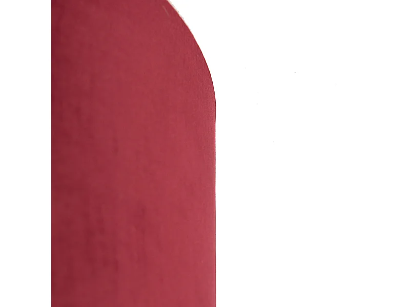 Abat-jour en velours rouge 35/35/20 avec intérieur doré