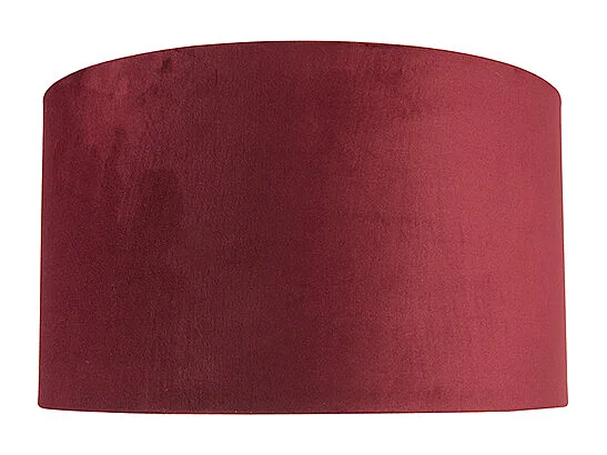 Abat-jour en velours rouge 35/35/20 avec intérieur doré