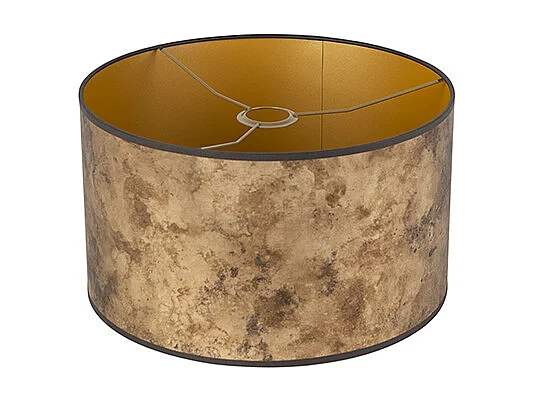 Abat-jour bronze 35/35/20 avec intérieur doré