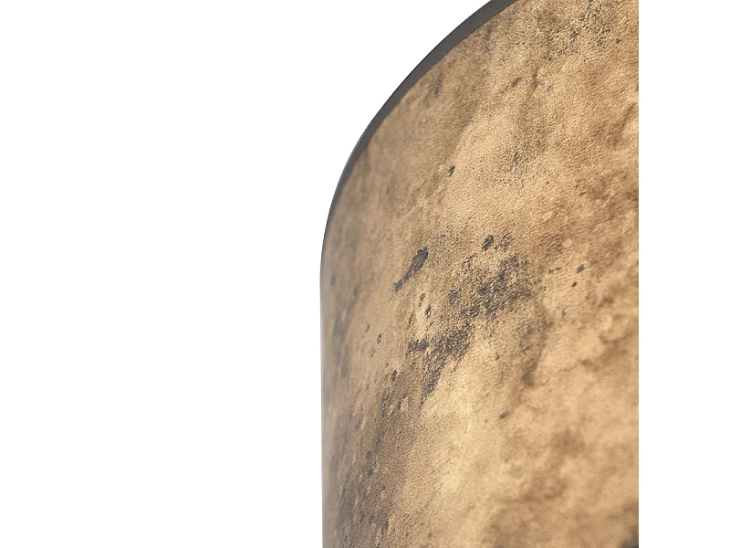 Abat-jour bronze 35/35/20 avec intérieur doré