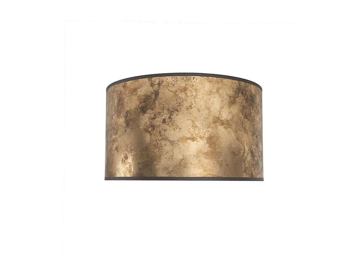 Abat-jour bronze 35/35/20 avec intérieur doré