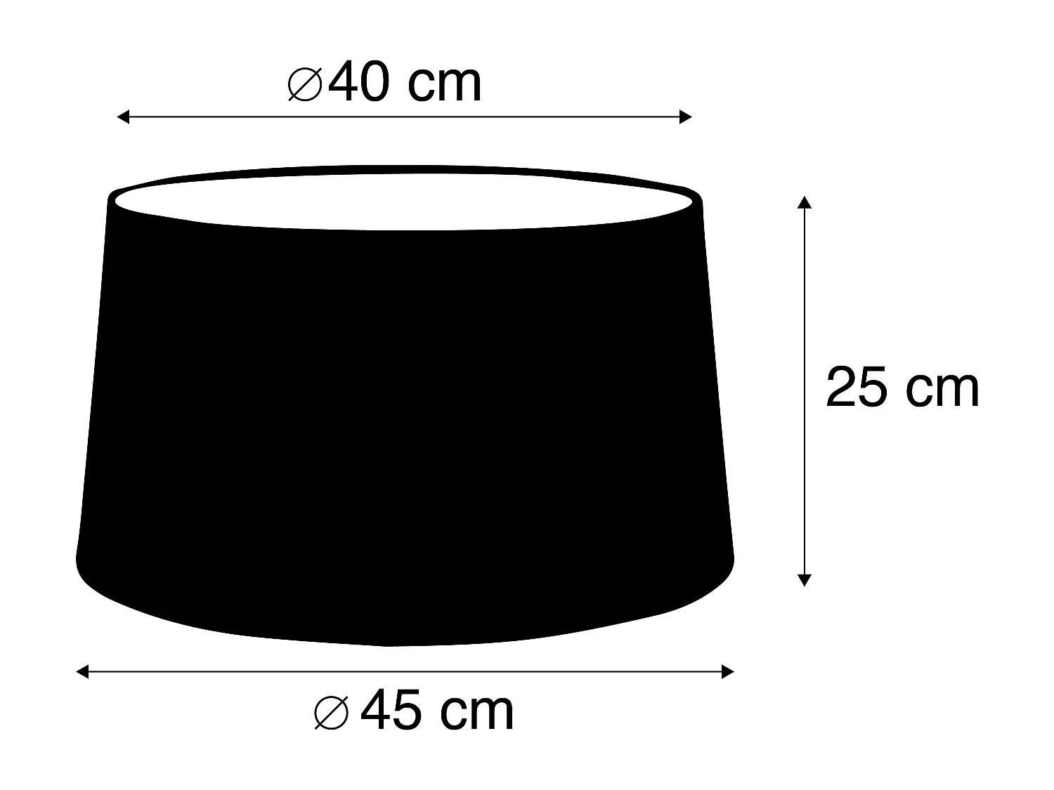 Abat-jour en lin gris foncé 45 cm