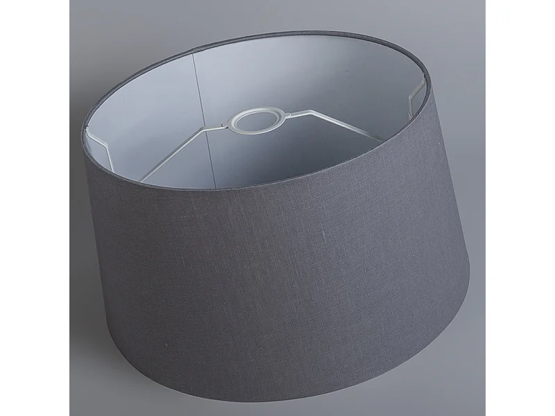 Abat-jour en lin gris foncé 45 cm
