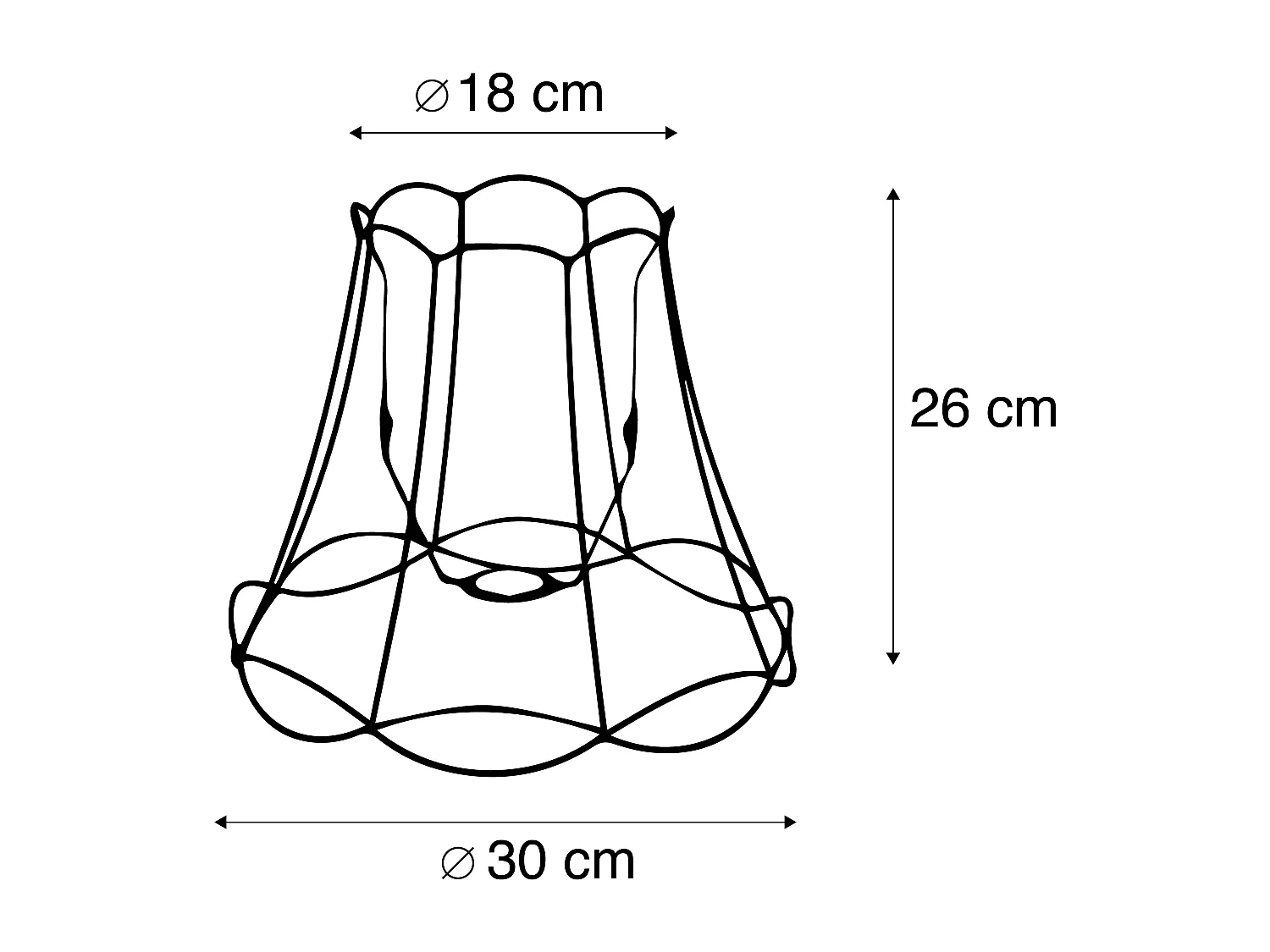 Abat-jour en métal noir 30/26 - Granny Frame