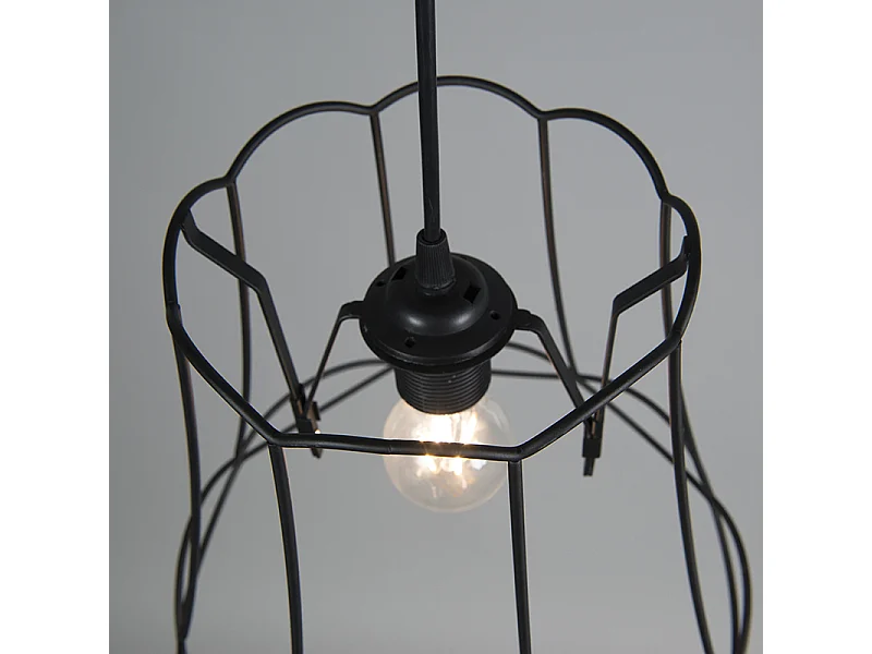 Abat-jour en métal noir 30/26 - Granny Frame