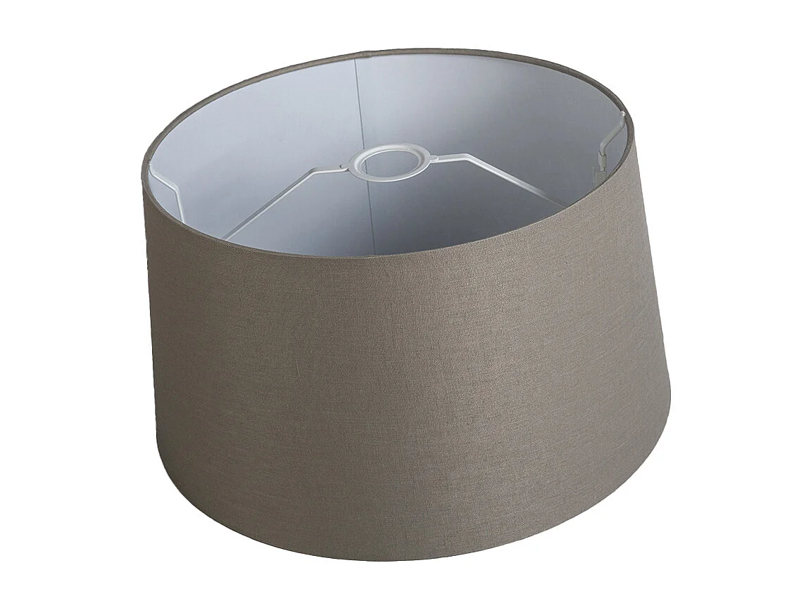 Abat-jour en lin taupe 45 cm