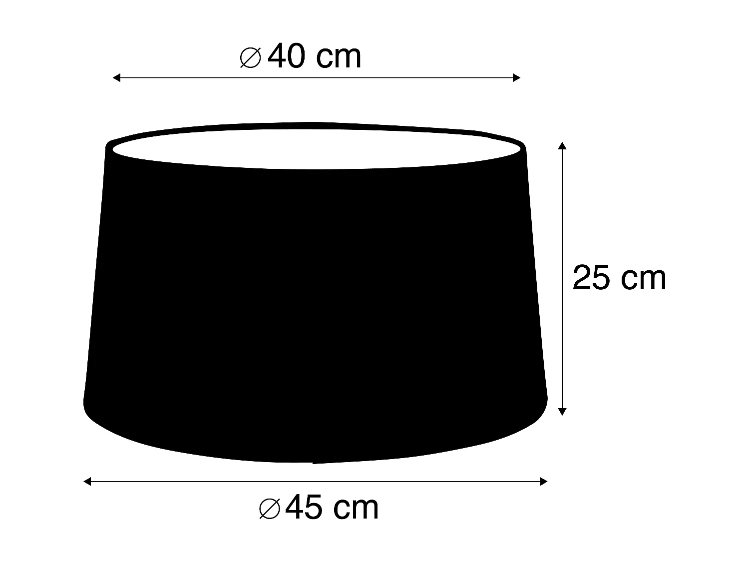 Abat-jour en lin taupe 45 cm