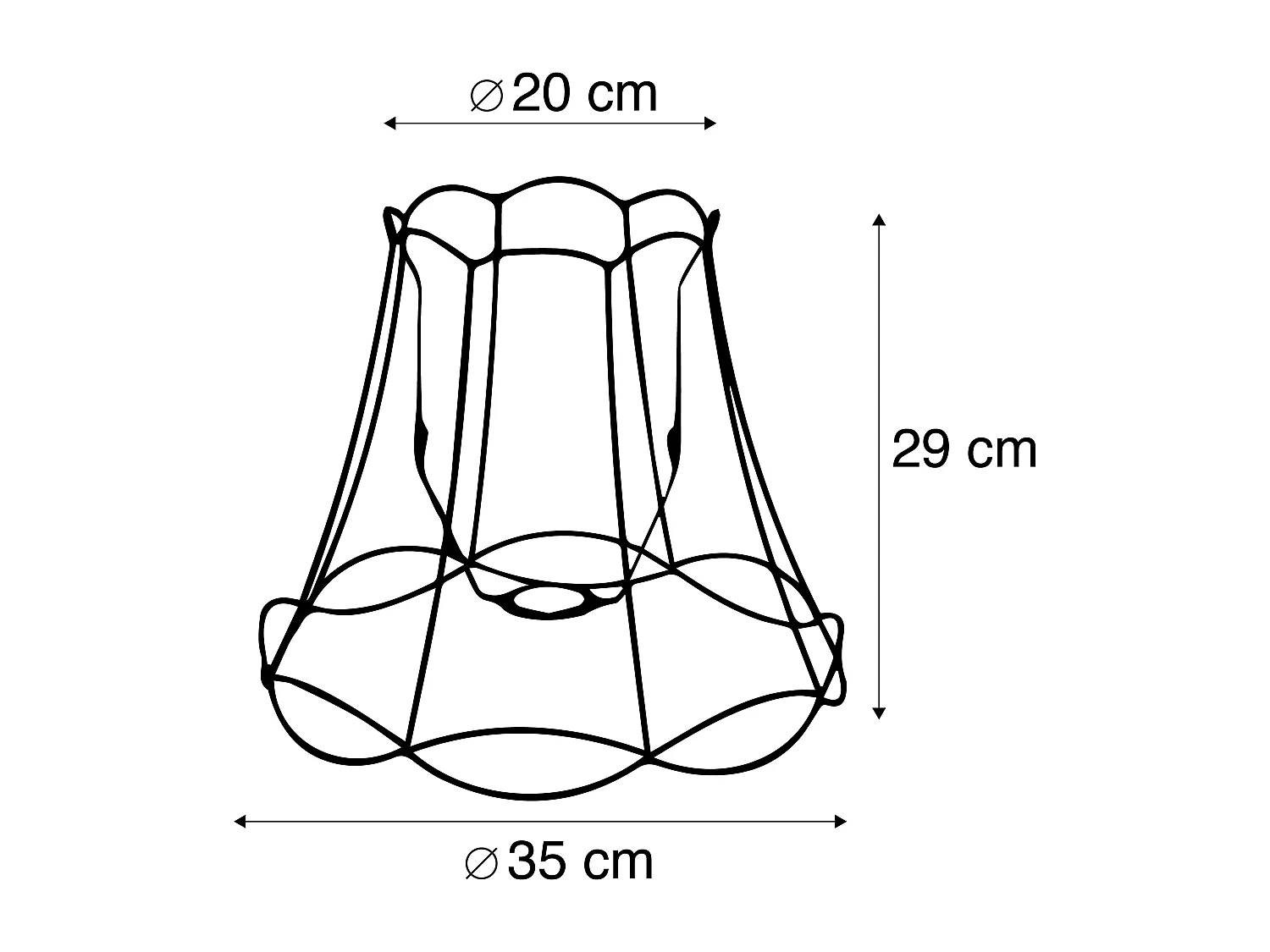 Abat-jour en métal noir 35/29 - Granny Frame