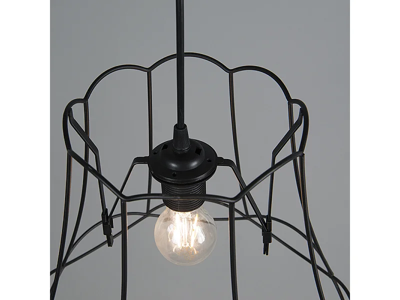 Abat-jour en métal noir 35/29 - Granny Frame