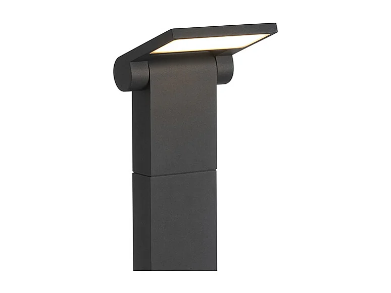 Borne d'extérieur moderne anthracite 60 cm avec LED IP54 - Zane