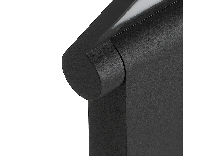 Borne d'extérieur moderne anthracite 60 cm avec LED IP54 - Zane