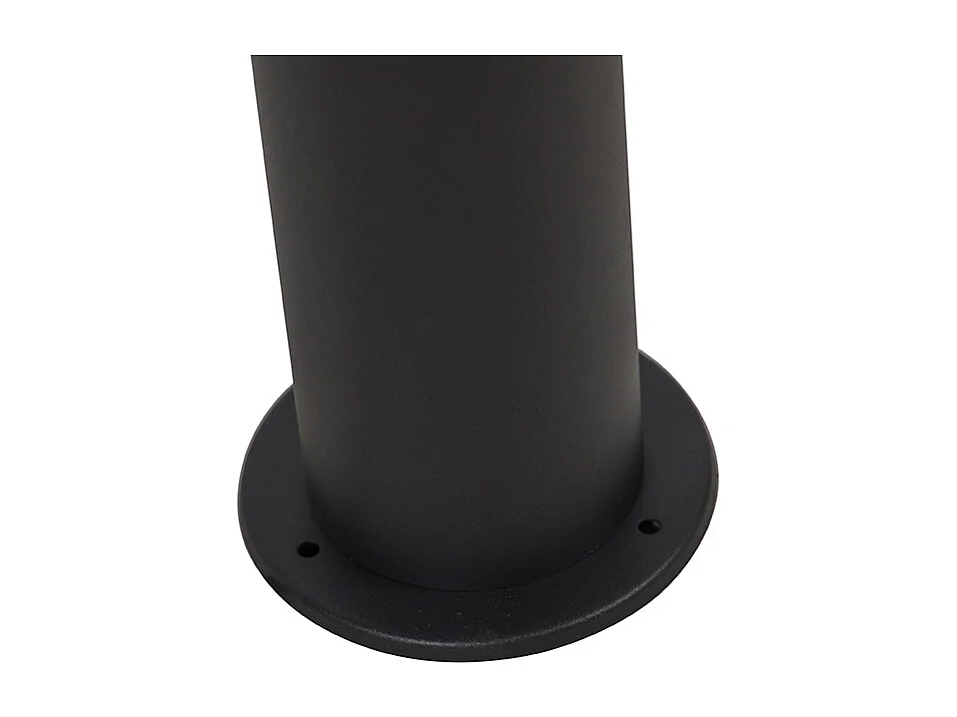 Lampe d'extérieur noire avec abat-jour blanc opale 50 cm - Odense