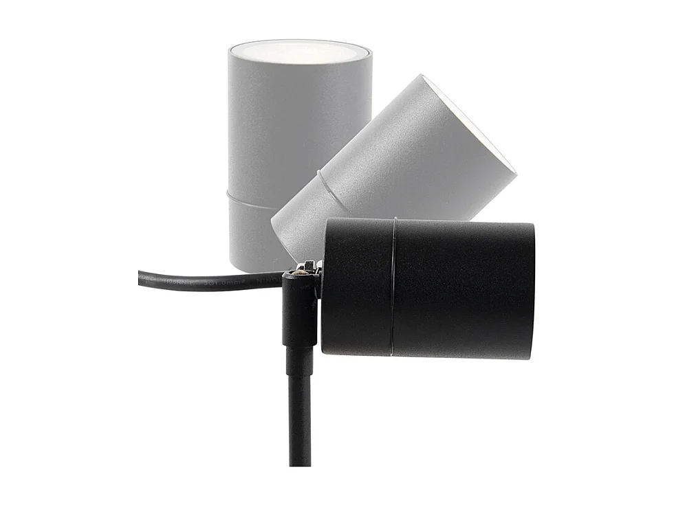 Spot orientable à piquet noir IP44 - Solo