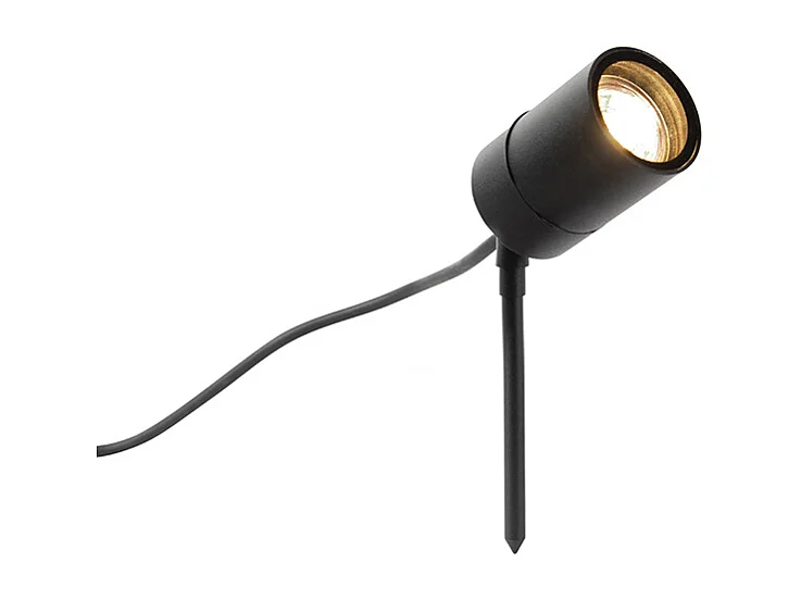 Spot orientable à piquet noir IP44 - Solo
