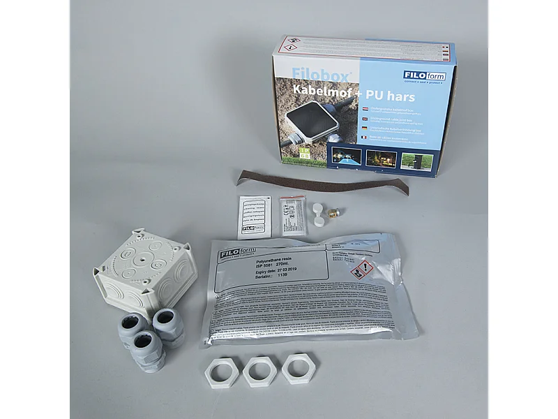 Lampe d'extérieur 30 cm rouille avec piquet de terre et presse-étoupe - Denmark