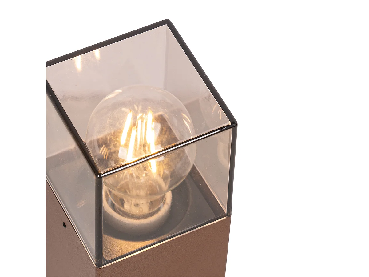 Lampe d'extérieur 30 cm rouille avec piquet de terre et presse-étoupe - Denmark