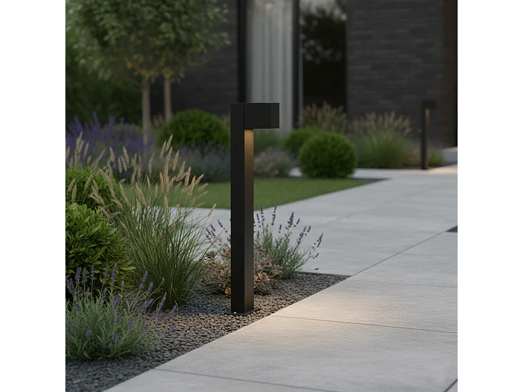 Lampadaire d'extérieur industriel noir 65 cm IP44 - Baleno