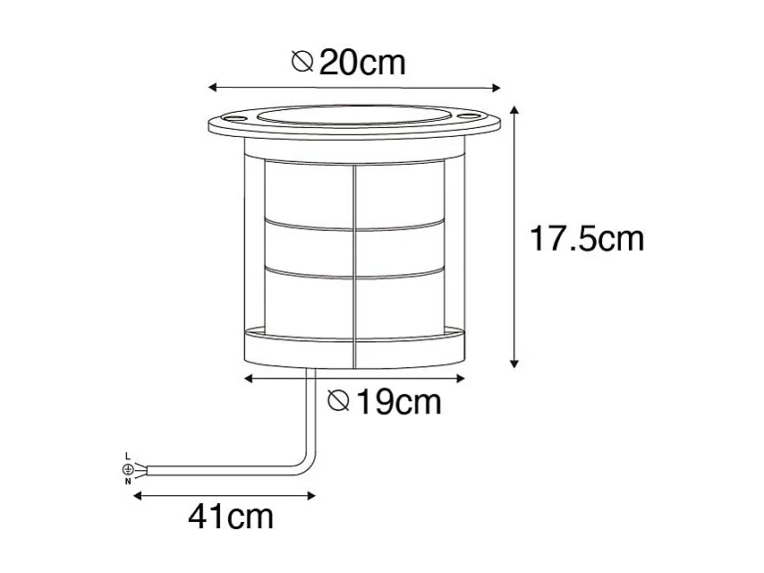 Spot de sol extérieur acier AR111 orientable IP65 - DELUX HONEY