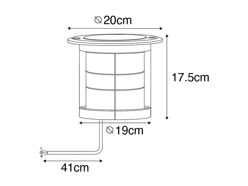 Spot encastré de sol extérieur en acier AR111 orientable IP65 - Delux Honey