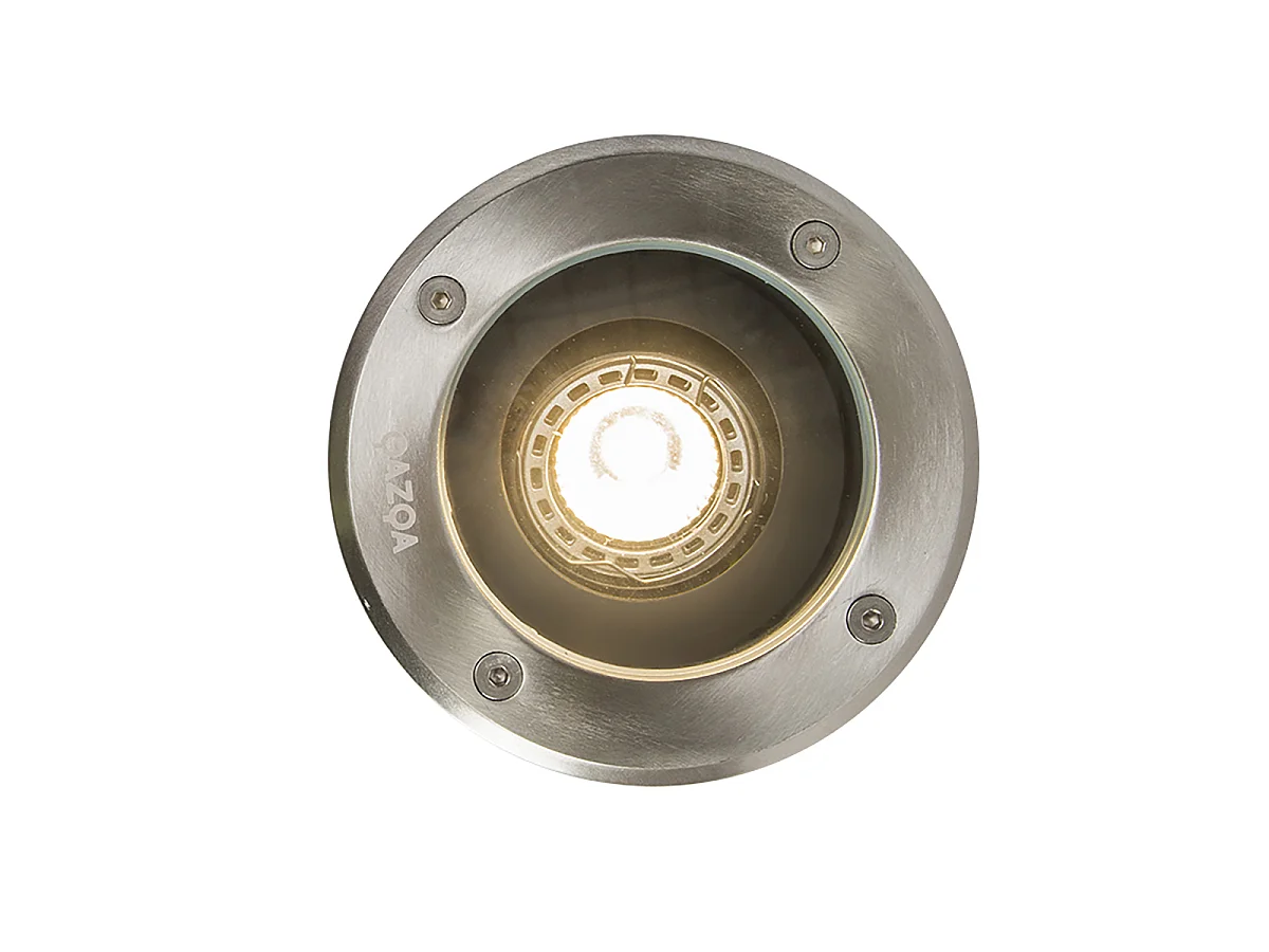 Lot de 3 spots encastrés pour extérieur en acier orientables IP65 - Delux