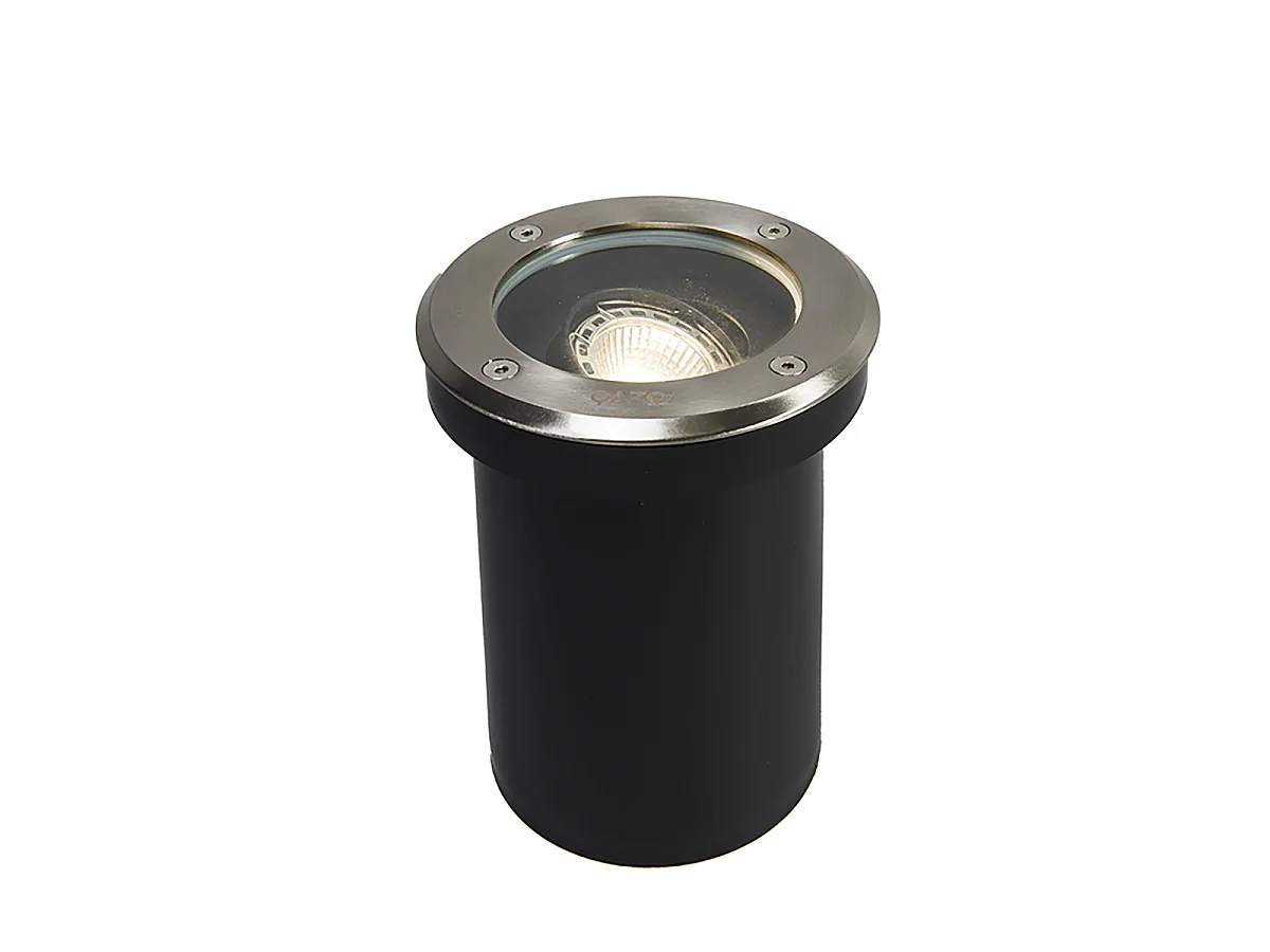 Lot de 3 spots encastrés pour extérieur en acier orientables IP65 - Delux