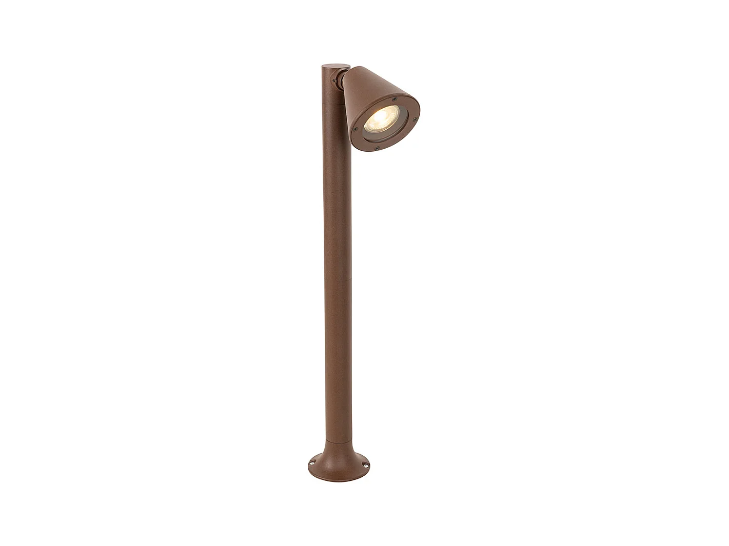 Poteau d'extérieur moderne marron rouille 60 cm IP44 orientable - Ciara