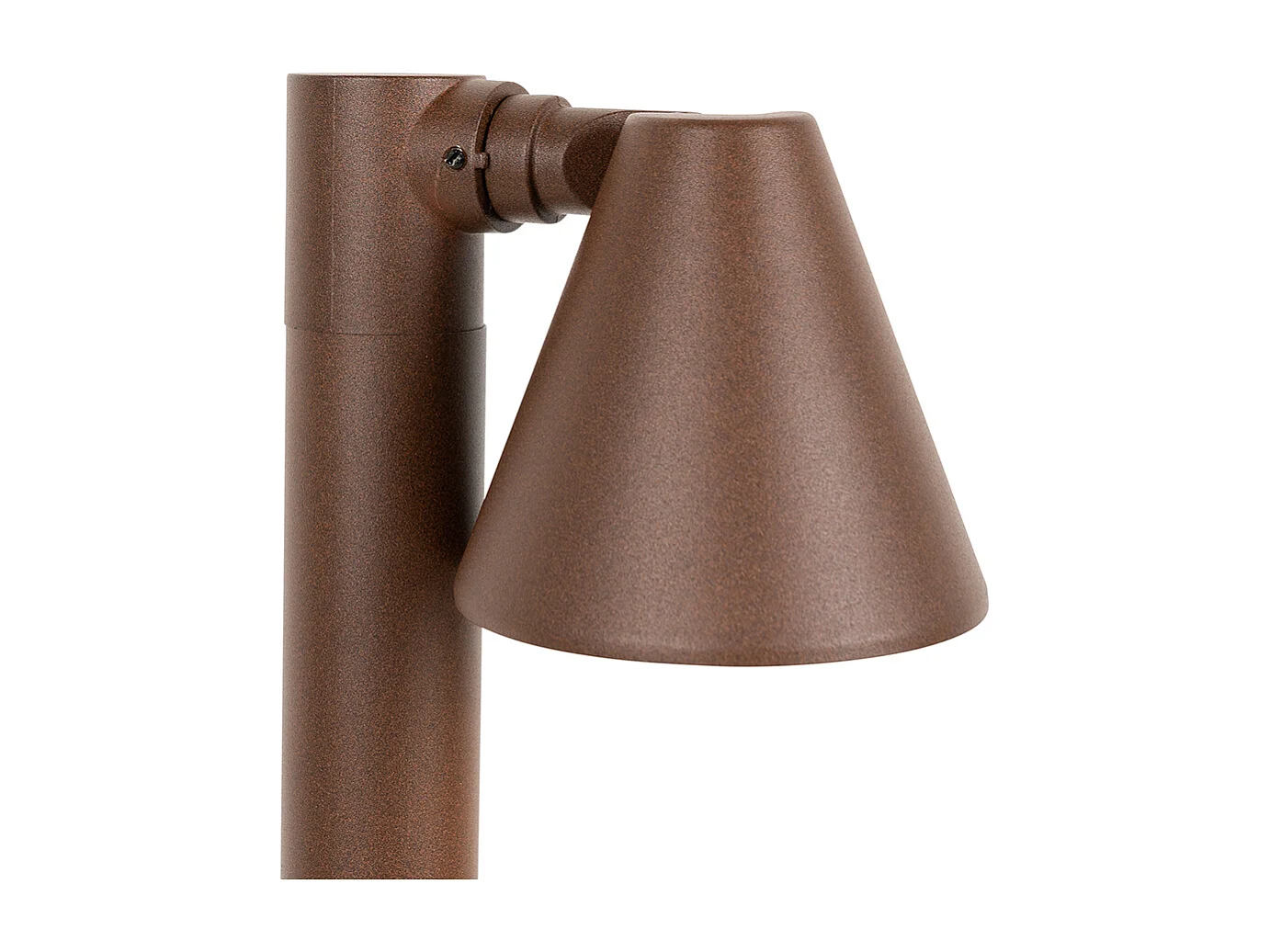 Borne d'extérieur moderne brun rouille 60 cm IP44 orientable - Ciara