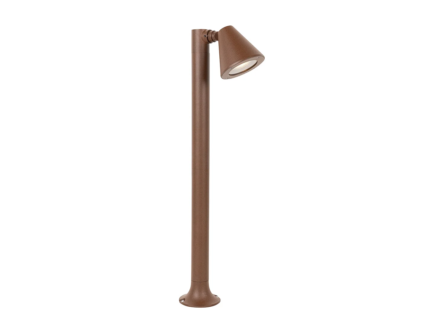 Borne d'extérieur moderne brun rouille 60 cm IP44 orientable - Ciara