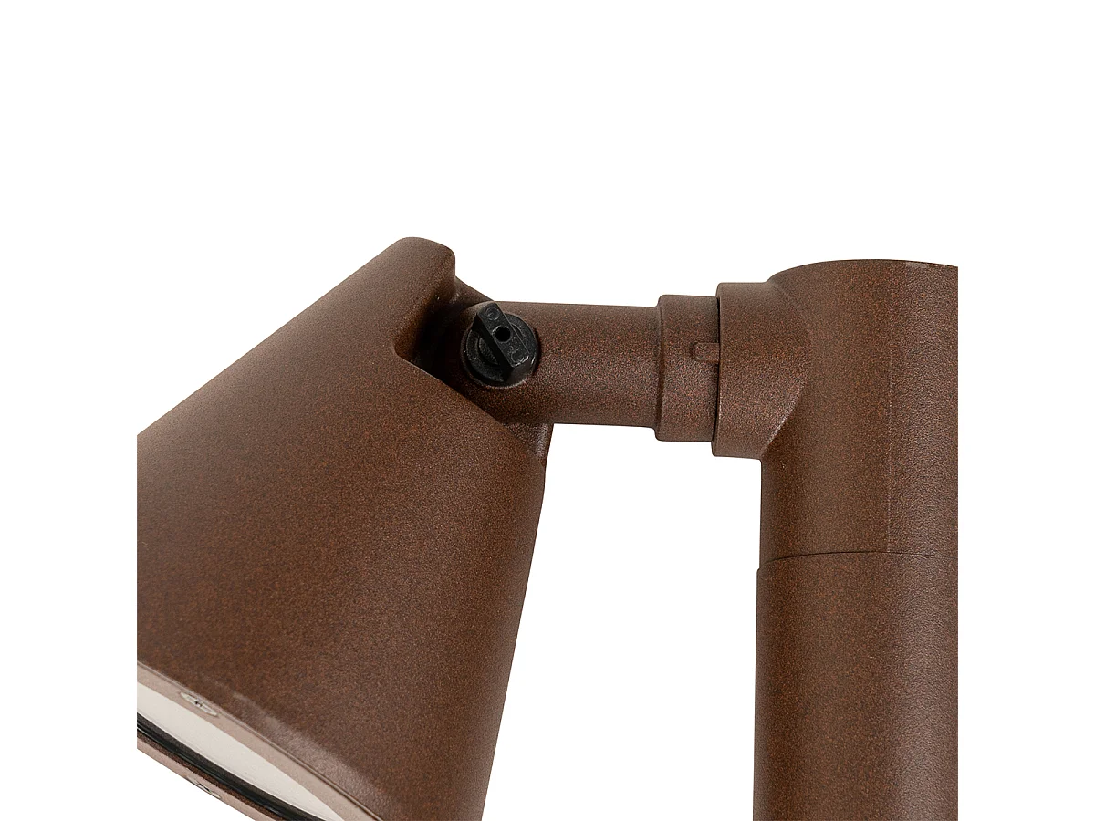 Borne d'extérieur moderne brun rouille 60 cm IP44 orientable - Ciara