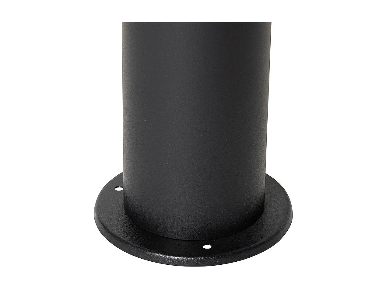 Lampadaire d'extérieur noir avec abat-jour fumé 70 cm - Odense