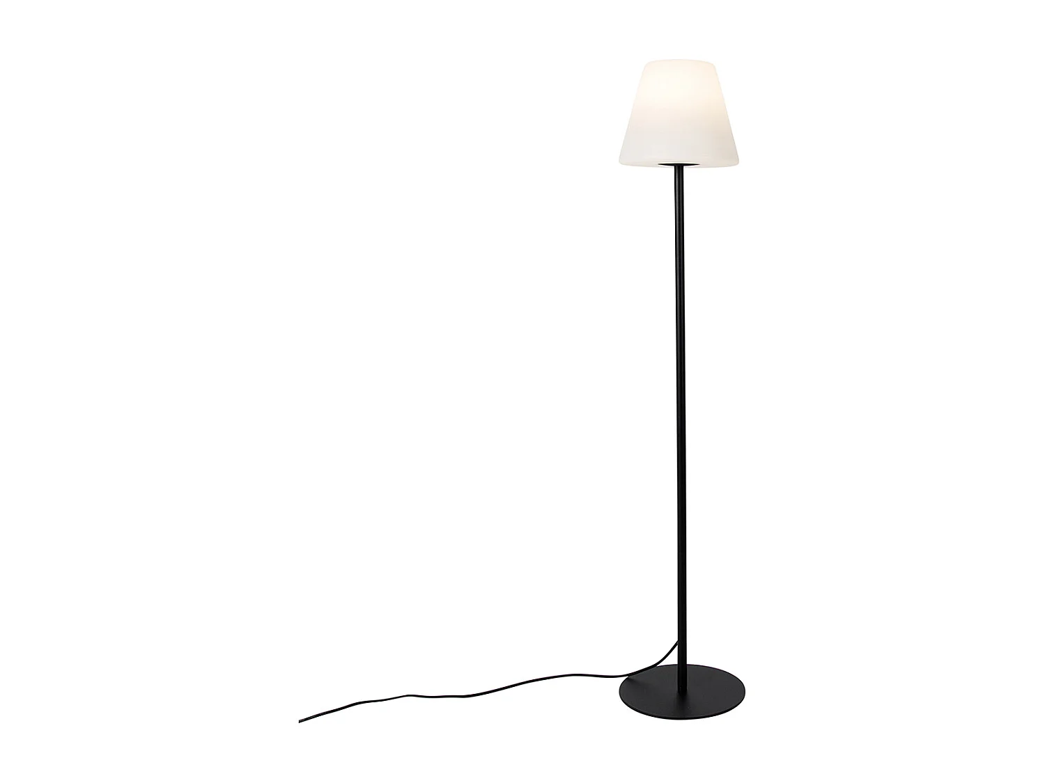 Lampadaire d'extérieur intelligent noir avec Wifi A60 - Virginia