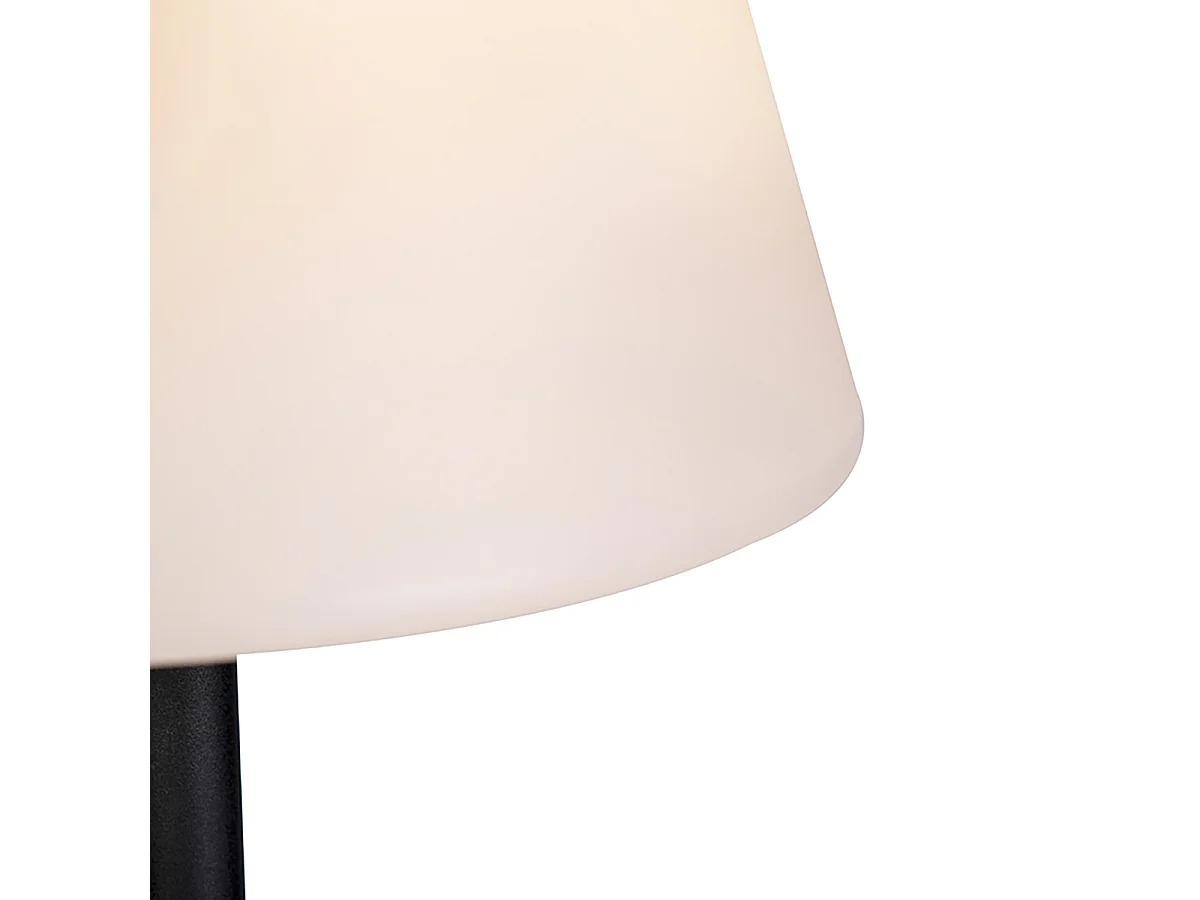 Lampadaire d'extérieur intelligent noir avec Wifi A60 - Virginia