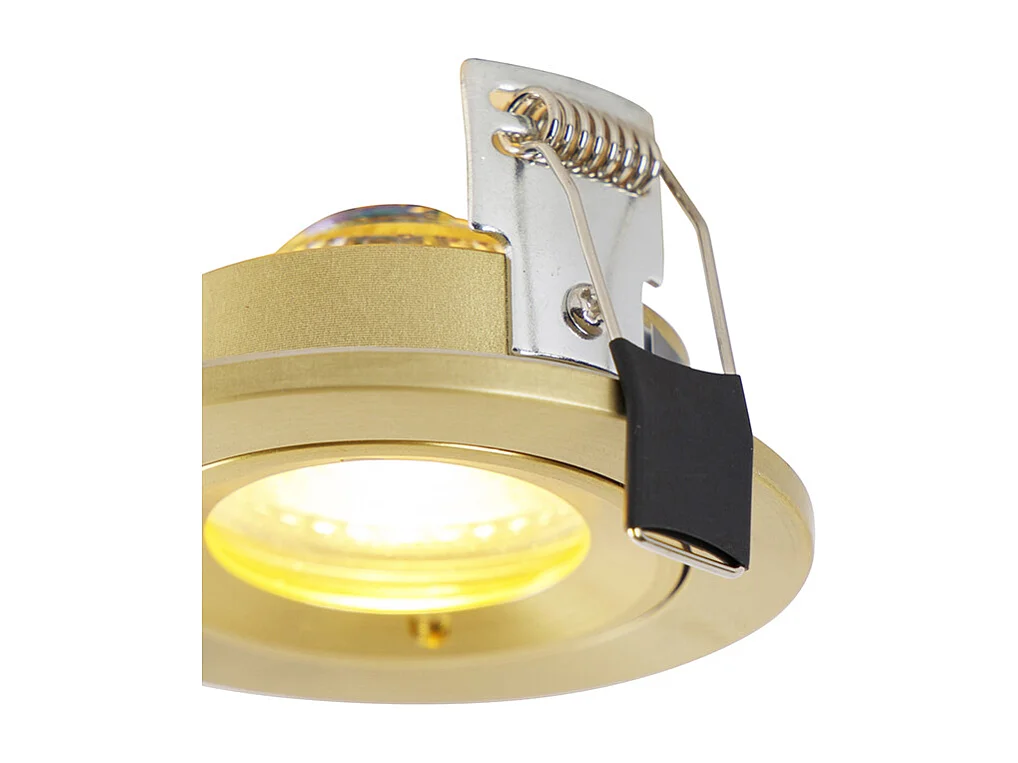 Spot encastré moderne rond doré IP44 - Xena Round