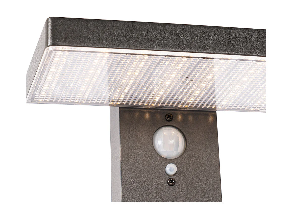 Lampadaire d'extérieur gris foncé 80 cm avec LED et lumière variable sur solaire - Sunnie