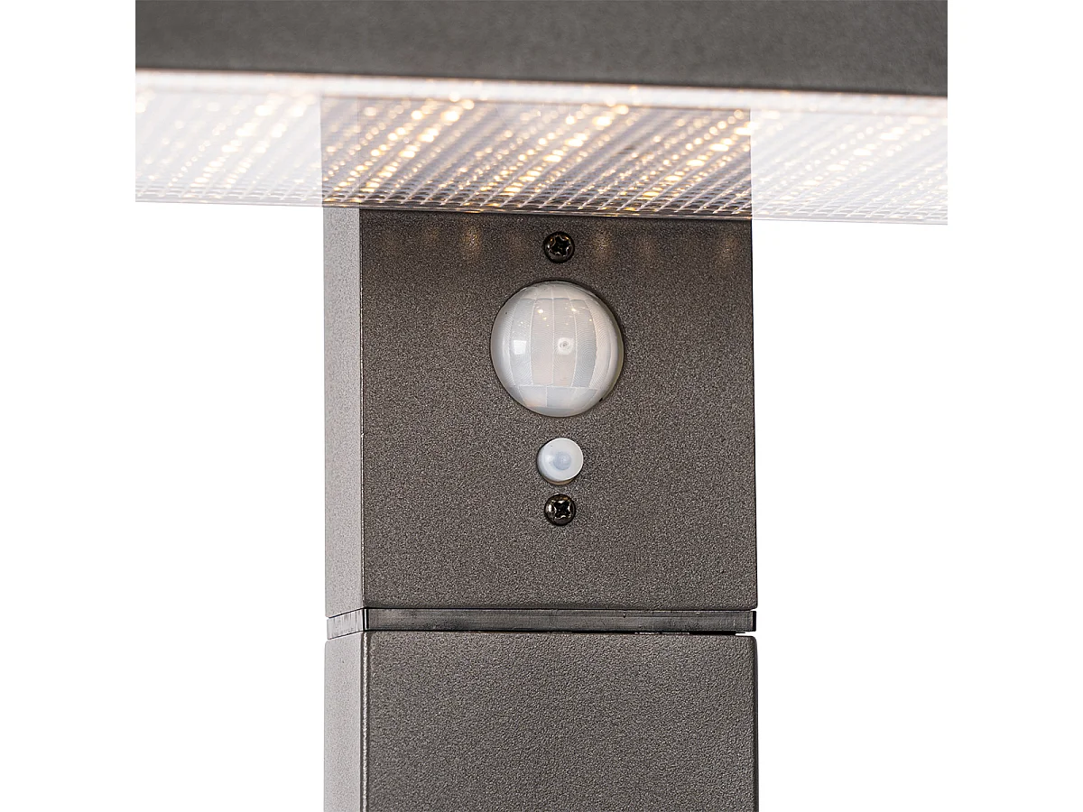 Lampadaire d'extérieur gris foncé 80 cm avec LED et lumière variable sur solaire - Sunnie