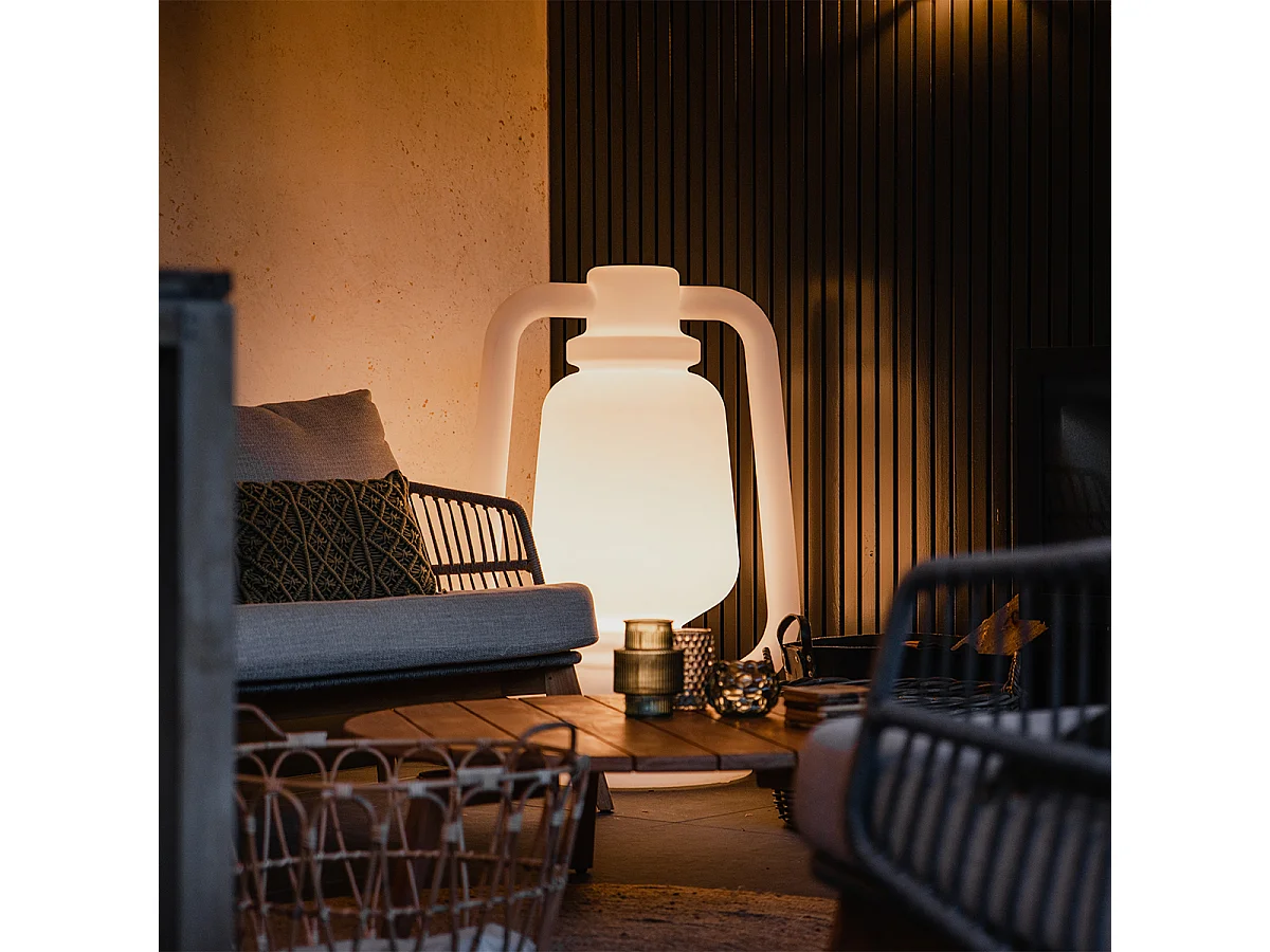 Lampadaire intelligent blanc 110 cm avec Wifi G95 - Storm Extra Large