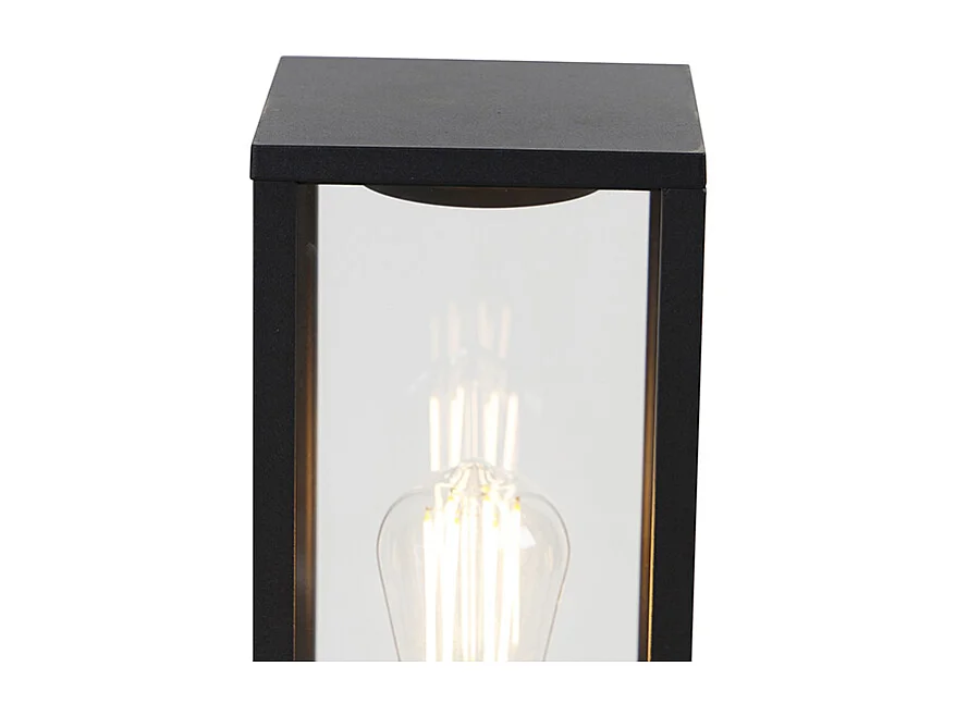 Borne d'extérieur noire 80 cm avec piquet de terre et presse-étoupe - Charlois