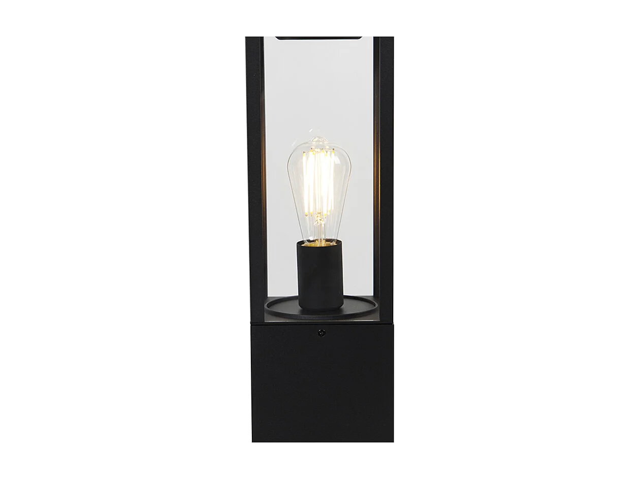 Borne d'extérieur noire 80 cm avec piquet de terre et presse-étoupe - Charlois