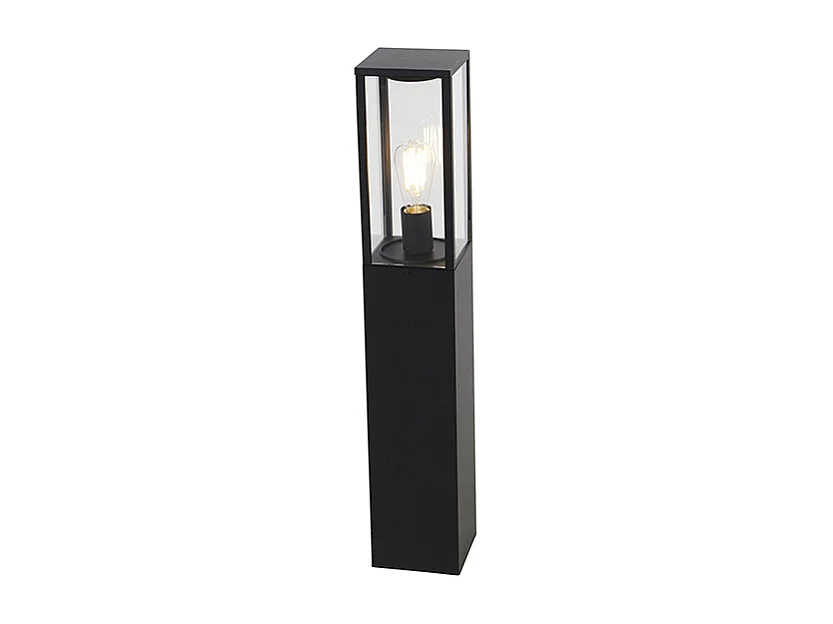 Borne d'extérieur noire 80 cm avec piquet de terre et presse-étoupe - Charlois