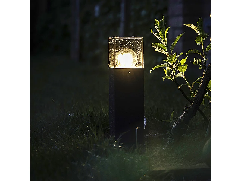 Lampadaire d'extérieur moderne 30 cm gris foncé IP44 - Denmark