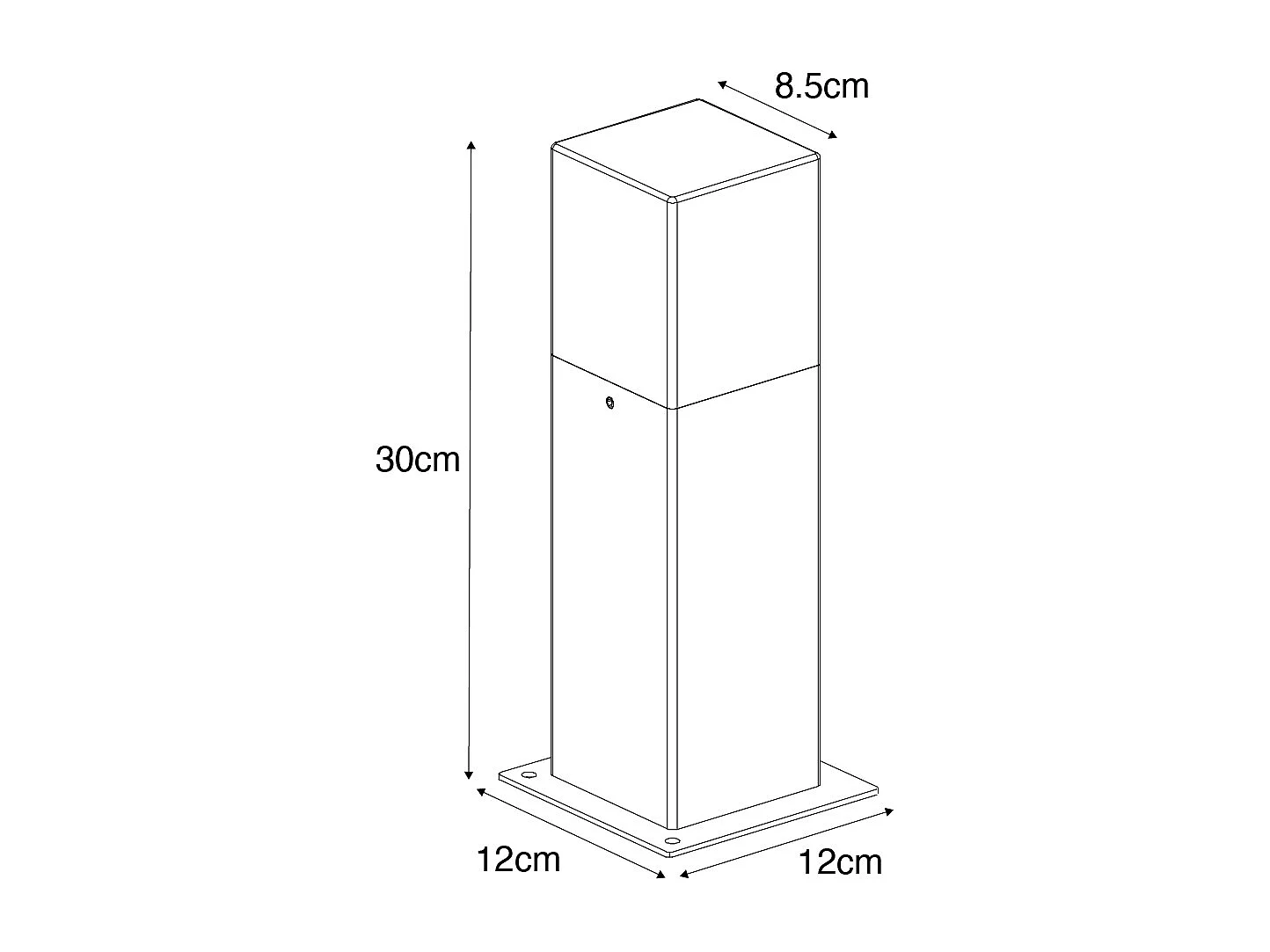 Lampadaire d'extérieur moderne 30 cm gris foncé IP44 - Denmark