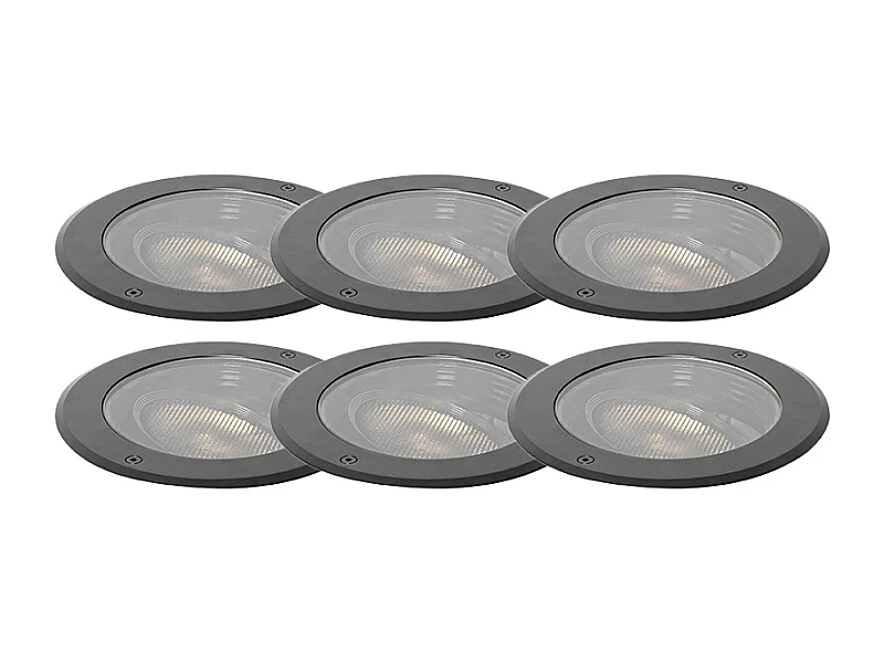 Set de 6 spots de sol AR111 orientables IP65 - DELUX HONEY