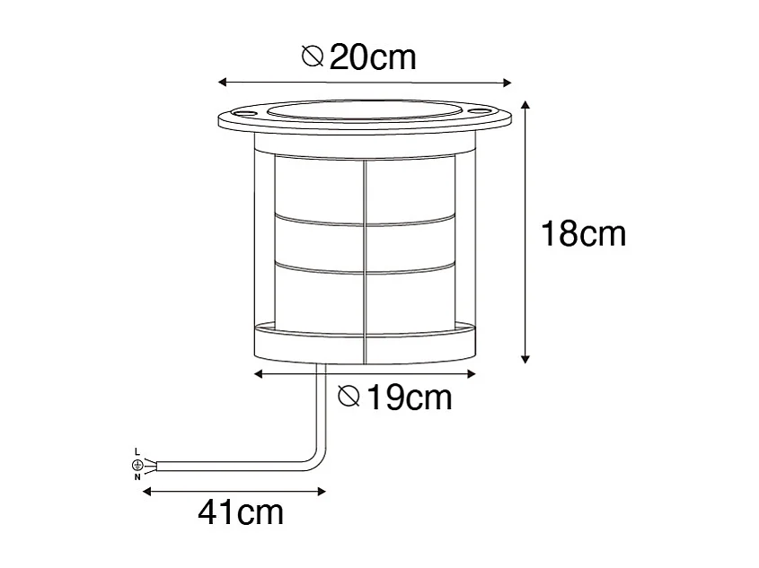 Ensemble de 6 spots encastrés AR111 orientables IP65 - Delux Honey
